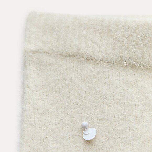 Zara SEQUIN ALPACA BLEND KNIT SKIRT Size L NEW WITH TAG! - Picture 4 of 12